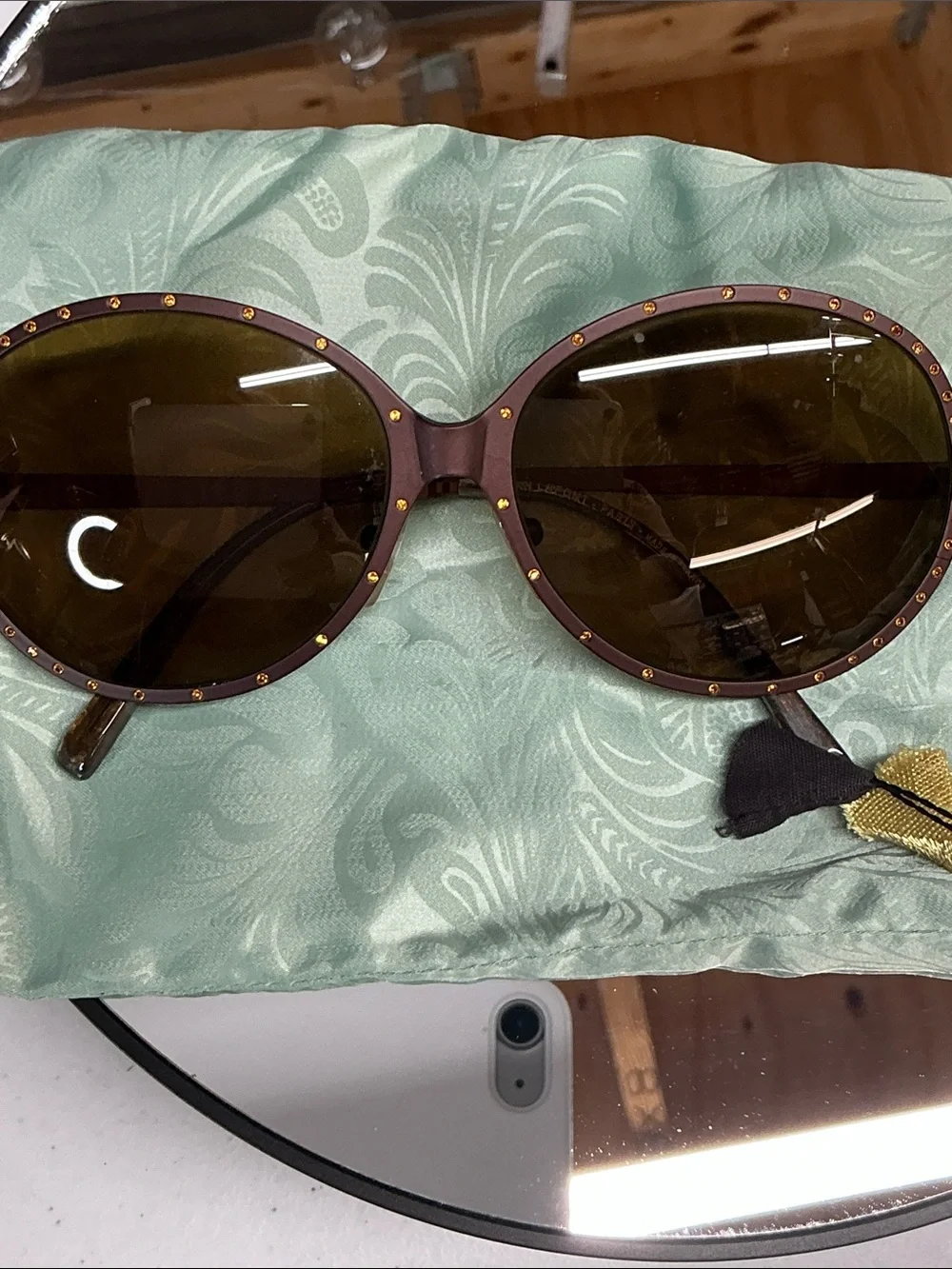 Jean LaFont Sunglasses Brazil 018 Brown with Brown Crystals